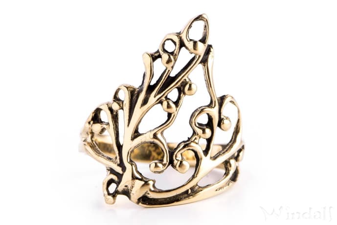 WINDALF Damen Ring ALANI 23 mm Ornamentik Bronze - Windalf.de