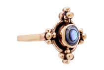 WINDALF R&ouml;mischer Vintage Ring ASINA 14 mm Paua-Muschel Bronze - Windalf.de