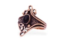 WINDALF Damen Onyx Ring ARUNA 20 mm Zauberhafte Ornamentik Gothic-Schmuck Bronze - Windalf.de