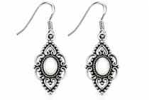 WINDALF Celtic Damen Ohrh&auml;nger SVANA 3.7 cm Ohrschmuck Bohemia Ohrringe Perlmutt Schmuck Silber - Windalf.de