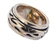 WINDALF Celtic Drehring Flammen von Askar 9 mm Partnerring Freundschaftsring Bronze - Windalf.de