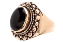 WINDALF Römischer Bronzering ZIAN 20 mm Statementring Schwarzer Onyx WINDALF Römischer Bronzering ZIAN 20 mm Statementring Schwarzer Onyx - Windalf.de