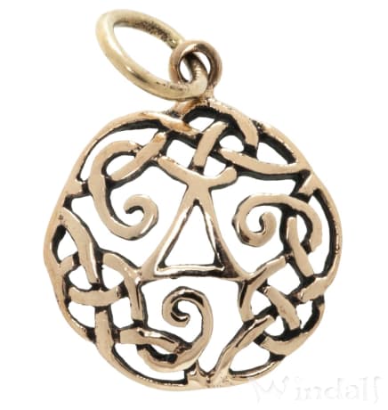 WINDALF Schmuck Anhänger DARIN 2.2 cm Keltischer Knoten Bronze - Windalf.de