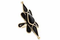 WINDALF Langer Damen Ring JOYCE 36 mm Schwarzer Onyx Gothic Schmuck Bronze - Windalf.de