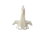 WINDALF Schmuck Anhänger ARATON 3.7 cm Thors-Hammer mit Pferden aus Knochen - Windalf.de