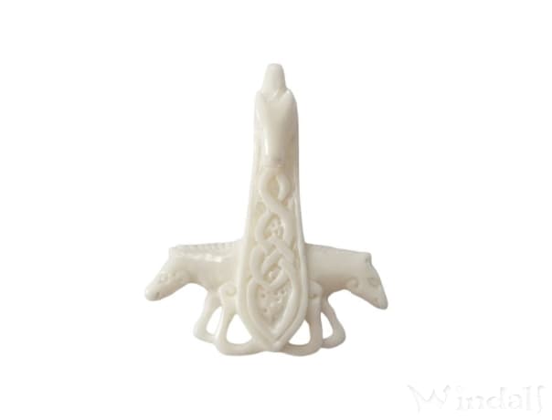 WINDALF Schmuck Anhänger ARATON 3.7 cm Thors-Hammer mit Pferden aus Knochen WINDALF Schmuck Anhänger ARATON 3.7 cm Thors-Hammer mit Pferden aus Knochen - Windalf.de