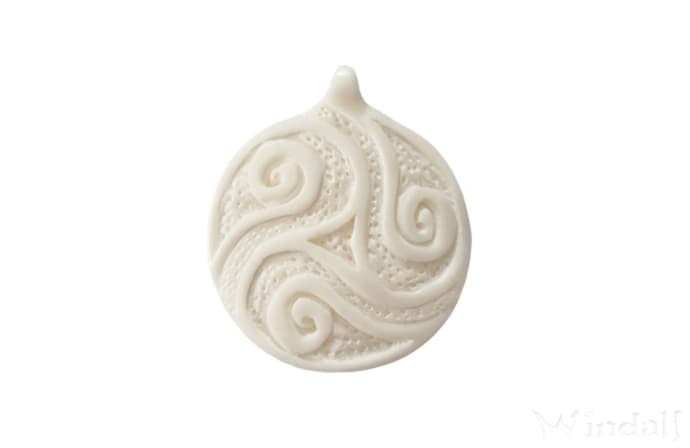 WINDALF Schmuck Anhänger LUCIANA 3.7 cm Keltische Triskele aus Knochen WINDALF Schmuck Anhänger LUCIANA 3.7 cm Keltische Triskele aus Knochen - Windalf.de