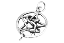 WINDALF Kelten Schmuck Anhänger SARIA 3.5 cm Schlange Pentagramm Silber WINDALF Kelten Schmuck Anhänger SARIA 3.5 cm Schlange Pentagramm Silber - Windalf.de