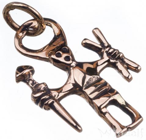 WINDALF Odin Schmuck Anhänger WOTAN 3,3 cm Vikings Bronze - Windalf.de