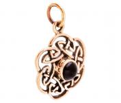 WINDALF Damen Schmuck Anhänger  NUADA  2.5 cm Keltischer Knoten Onyx Bronze - Windalf.de