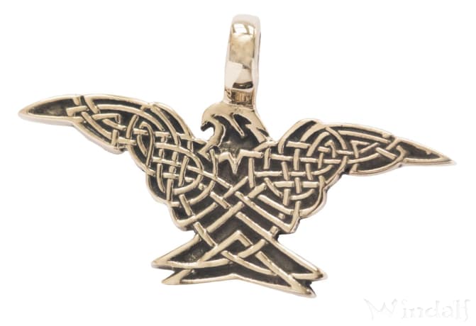 WINDALF Schmuck Anhänger ARCON 4.6 cm Keltischer Adler Bronze - Windalf.de