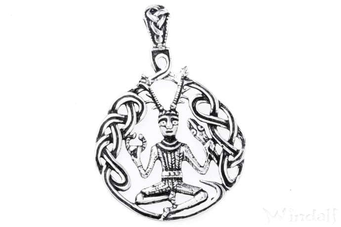 WINDALF Celtic Schmuck Anhänger CERNUNNOS 5.3 cm Keltischer Waldgott Silber WINDALF Celtic Schmuck Anhänger CERNUNNOS 5.3 cm Keltischer Waldgott Silber - Windalf.de