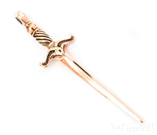 WINDALF Schmuck Anh&auml;nger EXCALIBUR 6.9 cm Dolch Schwert Bronze - Windalf.de