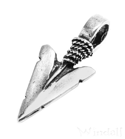 WINDALF Schmuck Anhänger SOGNIR 2.6 cm Wikinger Pfeilspitze Vintage Silber - Windalf.de