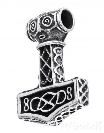 WINDALF Wikinger Schmuck Anhänger IVOR 3.2 cm Großes Vikings Thorshammer Amulett Silber WINDALF Wikinger Schmuck Anhänger IVOR 3.2 cm Großes Vikings Thorshammer Amulett Silber - Windalf.de