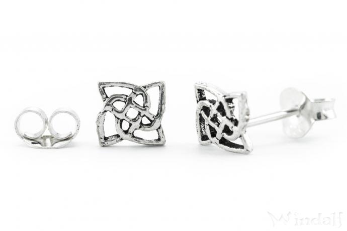 WINDALF Celtic Ohrstecker LINA 6 mm Keltischer Knoten Ohrringe Silber - Windalf.de