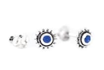 WINDALF Ohrstecker LUCIA 6 mm Sonnenschmuck Blaue Steine Silber - Windalf.de
