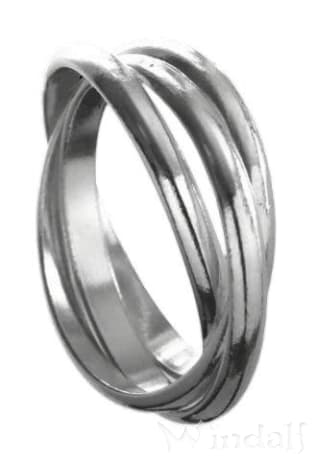 WINDALF Boho Ring TRINY 7 mm 3 Leben Stapelring Midi-Ring Silber - Windalf.de