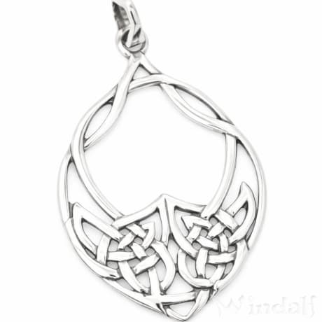 WINDALF Celtic Schmuck-Anh&auml;nger INALA 3.6 cm Keltischer Liebesknoten Silber - Windalf.de