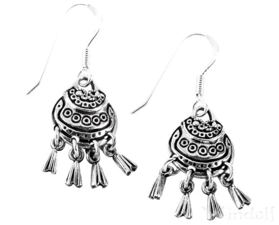 WINDALF Wikinger Ohrschmuck THORA 3.7 cm Nordischer Klapperschmuck Handarbeit aus Silber WINDALF Wikinger Ohrschmuck THORA 3.7 cm Nordischer Klapperschmuck Handarbeit aus Silber - Windalf.de