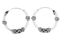 WINDALF Creolen MACY Ø 20 mm Ohrschmuck Handarbeit Silber - Windalf.de