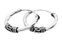 WINDALF Zarte Ohrringe ASEA 12 mm Kleine Schmuck-Creolen Handarbeit Silber - Windalf.de