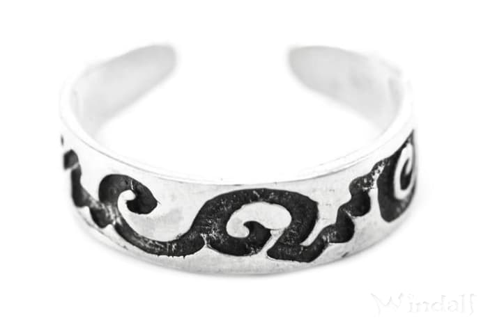 WINDALF Elben Zehenring CHIÂRA 5 mm Celtic Lebens-Spiralen Silber - Windalf.de