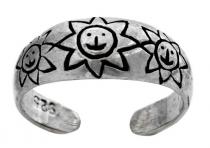 WINDALF Zehenring SADIYA 6 mm Strahlende Sonne Midi-Ring Fußschmuck Silber WINDALF Zehenring SADIYA 6 mm Strahlende Sonne Midi-Ring Fußschmuck Silber - Windalf.de