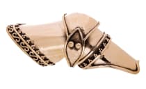 WINDALF Langer Ritterring BALDUR 65 mm Mittelalter Schmuck Gliederring Handarbeit Bronze - Windalf.de