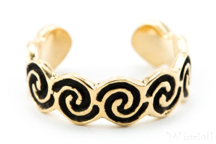 WINDALF Zehenring SIRA 5 mm Keltische Lebens-Spiralen Bronze - Windalf.de