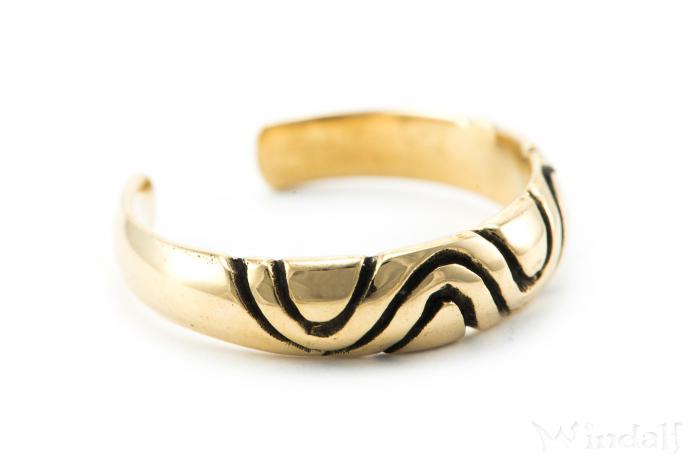 WINDALF Bohemia Zehenring LICIA 5 mm Ornamentik Midi-Ring Vintage Bronze - Windalf.de