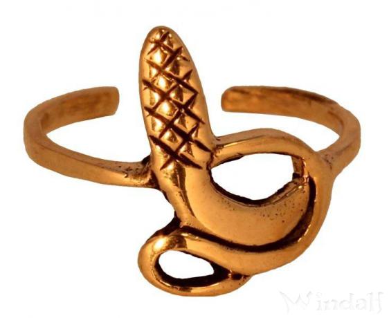 WINDALF Zauber Zehenring MANDRA 12 mm Kleiner Schlangen-Schmuck Bronze - Windalf.de