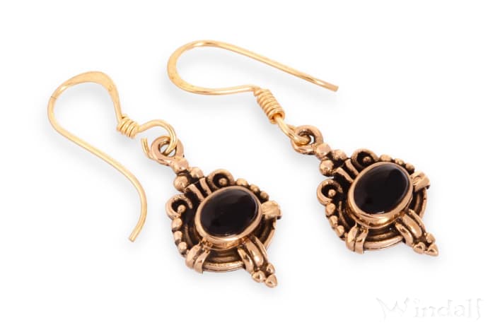 WINDALF Römische Ohrhänger NOX 3.4 cm Damen Ohrschmuck Bronze - Windalf.de