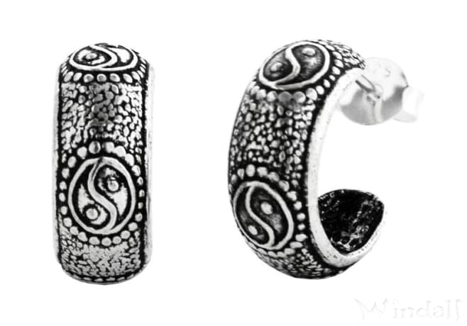 WINDALF Schmuck Ohrringe Yin & Yang 1.4 cm Ohrschmuck Silber - Windalf.de