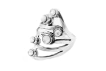 WINDALF Damen Ring LUNA 2.3 cm Elfenring Perlmutt Schmuck Silber WINDALF Damen Ring LUNA 2.3 cm Elfenring Perlmutt Schmuck Silber - Windalf.de