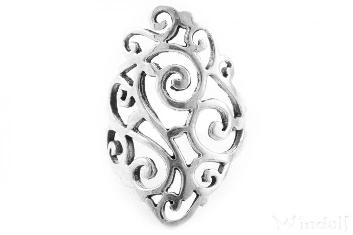 WINDALF Damen Ring ALISIA 25 mm Bohemia Lebens-Spiralen Silber WINDALF Damen Ring ALISIA 25 mm Bohemia Lebens-Spiralen Silber - Windalf.de