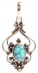 WINDALF Damen Schmuck Anhänger SALIA 3.3 cm Türkis Bronze - Windalf.de