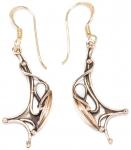 WINDALF Damen Elbenohrringe TIRA 4.5 cm Perlmutt Schmuck Bronze - Windalf.de