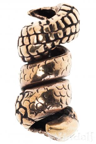 WINDALF Viking Haar& Bartschmuck RAGDA 24 mm Drachenkönigin Drachenkralle Bronze - Windalf.de