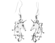 WINDALF Damen Ohrhänger NIMA 4.5 cm Einhorn Glücks-Ohrschmuck Silber - Windalf.de