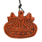 WINDALF Wikinger Schmuck Anhänger WOTAN 4 cm Hugin & Munin Handarbeit Holz - Windalf.de