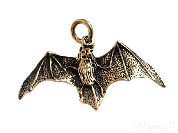 WINDALF Schmuck Anhänger ARCANIA 3.9 cm Fledermaus Bronze - Windalf.de