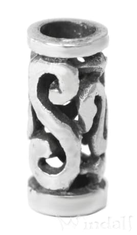 WINDALF Kleine Haar& Bartperle FENELLA 9 mm Mittelalter-Schmuck Silber - Windalf.de