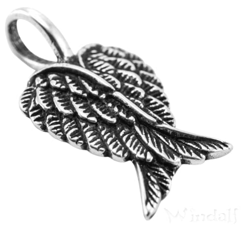 WINDALF Vintage Schutzanhänger LUVIA 2.3 cm  Kleine Engelsflügel Silber WINDALF Vintage Schutzanhänger LUVIA 2.3 cm  Kleine Engelsflügel Silber - Windalf.de