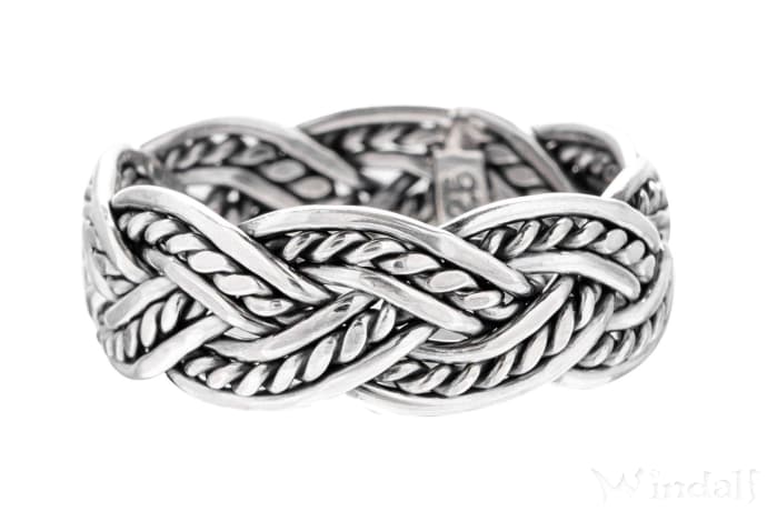 WINDALF Wikinger Ring ASGARD 8 mm Vikings Schmuck Partnerring Handarbeit Silber - Windalf.de