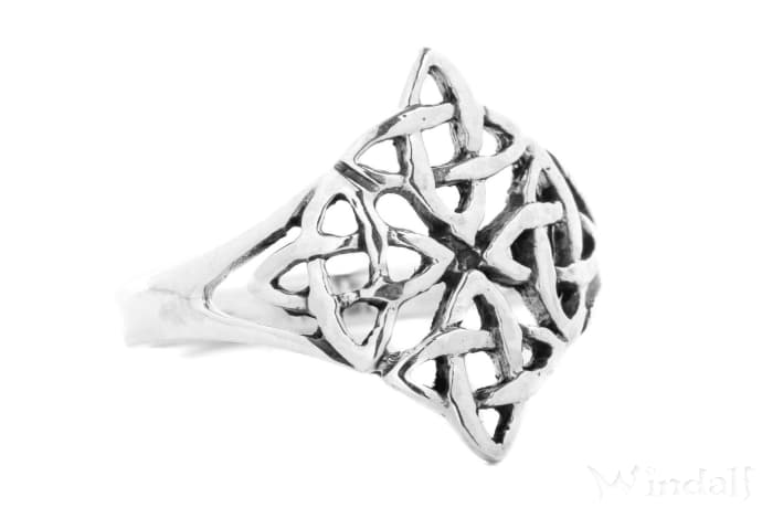 WINDALF Keltischer Damen Ring TAINA 16 mm Keltische Knoten 4 Elemente Silber WINDALF Keltischer Damen Ring TAINA 16 mm Keltische Knoten 4 Elemente Silber - Windalf.de