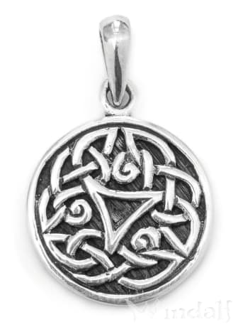 WINDALF Celtic Schmuck Anhänger ALESIA Ø 1.7 cm Keltische Triskele Silber - Windalf.de
