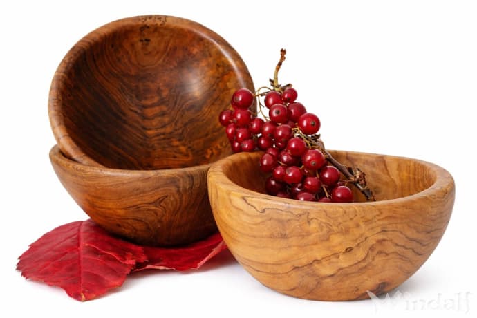 WINDALF Rustikale Kleine Dip Schale AURIN 12 cm Schmuckschale Dipschale Handarbeit Wurzelholz - Windalf.de