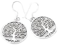 WINDALF Celtic Irischer Damen Ohrschmuck MAJA Ø 2 cm Baum des Lebens Silber - Windalf.de