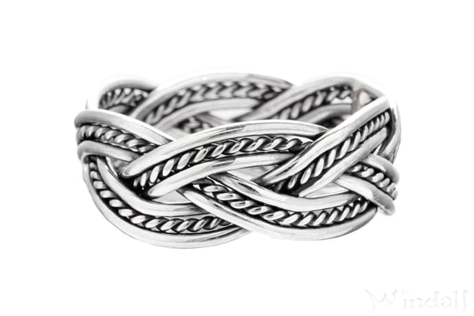WINDALF Wikinger Bandring THORNGAD 8 mm Partner Silberring Handgeschmiedet Silber WINDALF Wikinger Bandring THORNGAD 8 mm Partner Silberring Handgeschmiedet Silber - Windalf.de